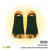 Grainy Loafer Loafer No-Show Socks (Non-Slip Heel)